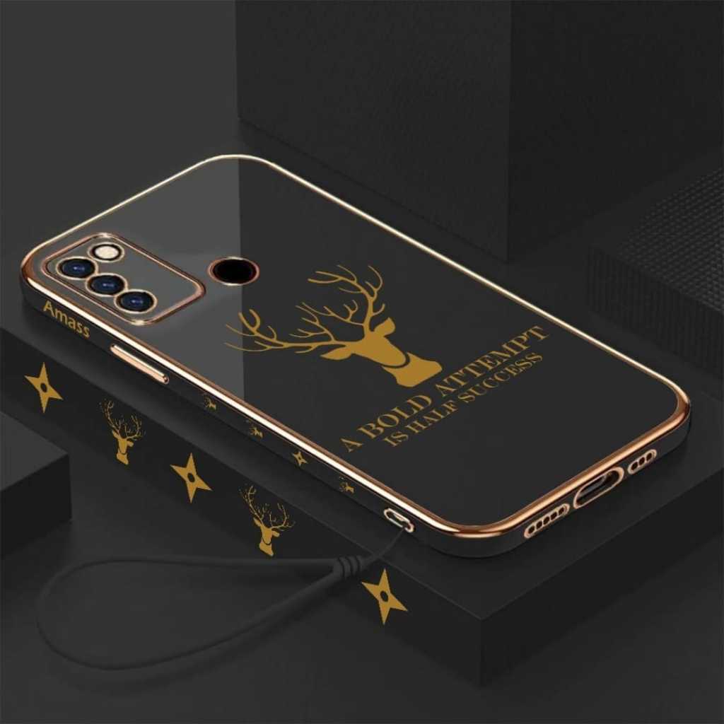 Case Samsung Galaxy M30s / M21 Plating Lucky Deer Free Tali