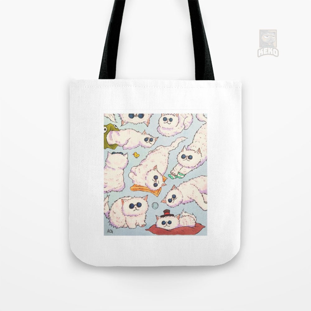 Gojo Catoru the Gojo Cat Tote Bag Kanvas