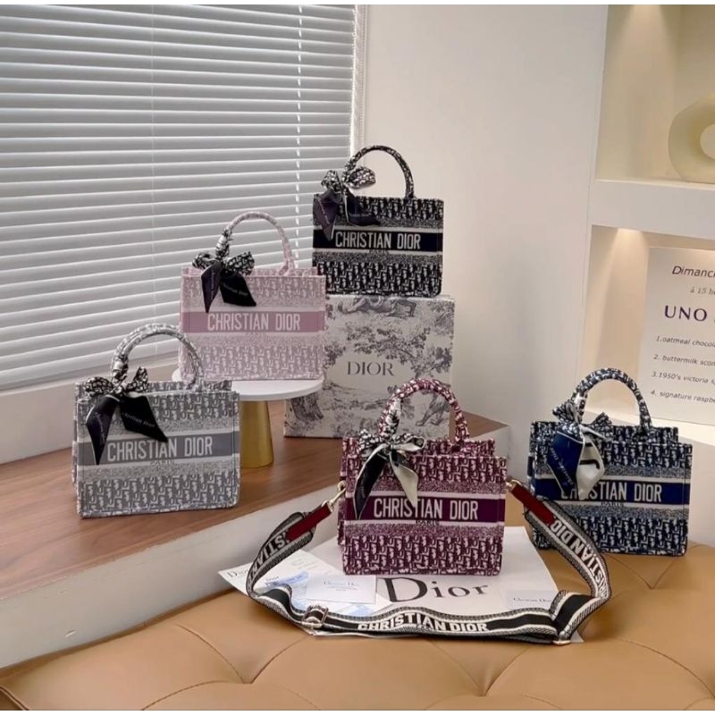tas dior tote mini with box