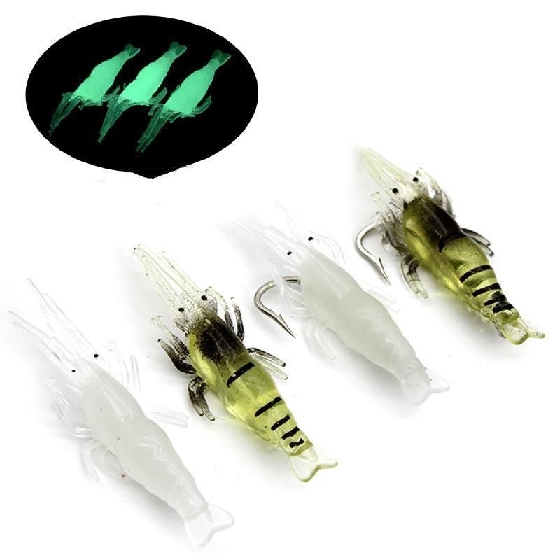 Udang silicone 4cm 1.2g 1pack isi 10pcs udang casting soft lure