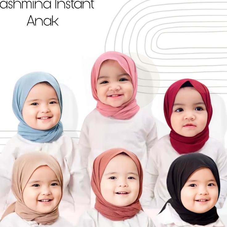 TERMURAH Pashmina Hijab ANAK Perempuan  Jilbab anak Pashmina