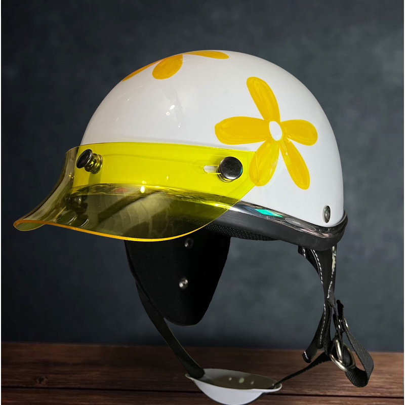 Helm Chip Shorty Bunga - Helm custom,vespa,helm chopper