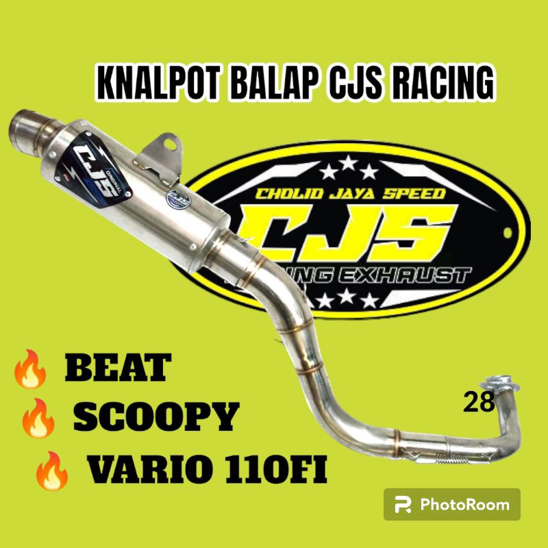 KNALPOT Racing BEAT SCOOPY VARIO 110 FI ORIGINAL CJS RACING BULAT BEST3 20