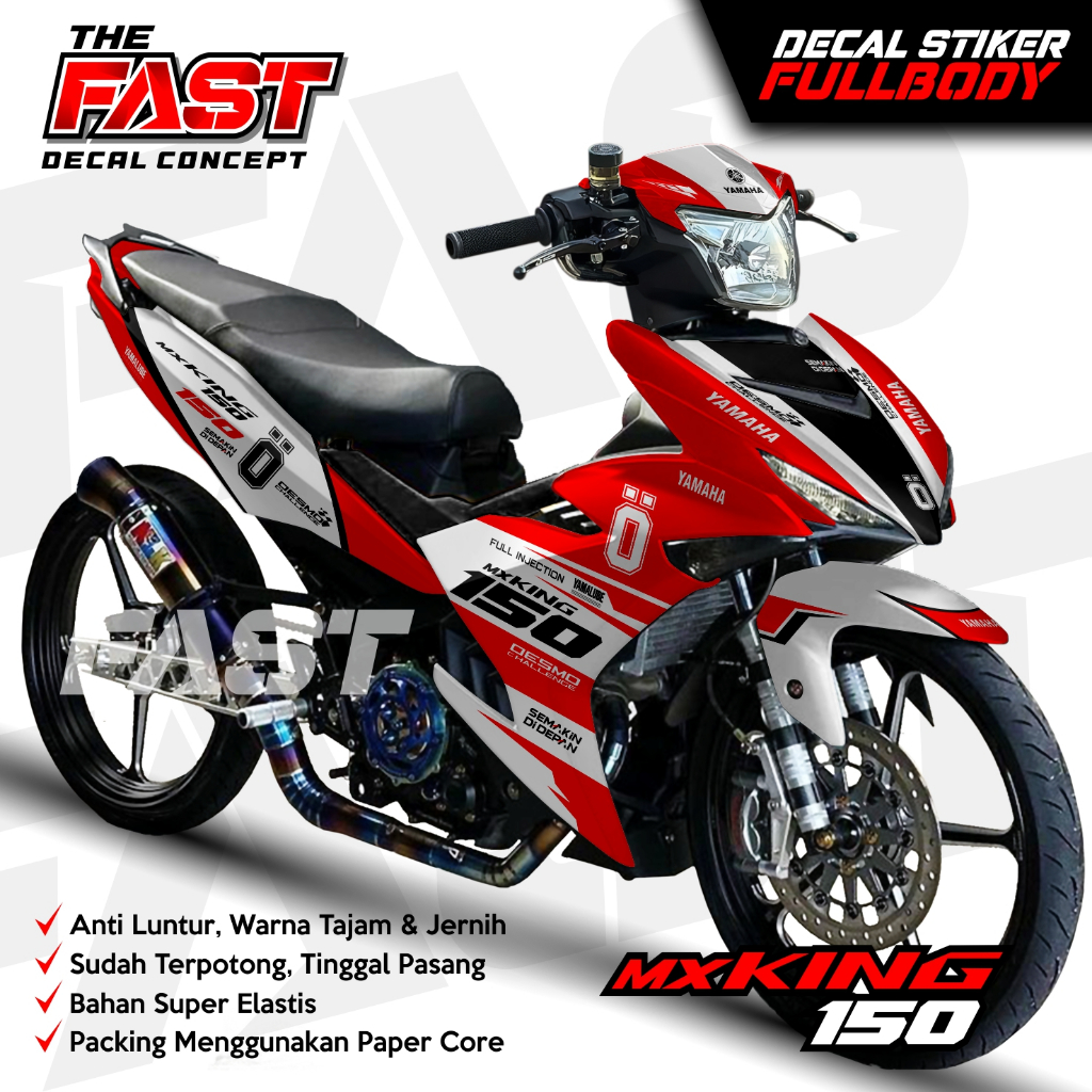 TERBARU Decal MX KING OLD Fullbody Ohlins Racing Cutom Sticker Striping Decal Yamaha MX KING LAMA, S