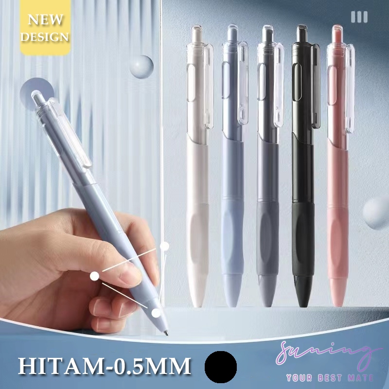

Ins Gelpen/Pulpen/ bolpen 0.5mm hitam-Suning Mall