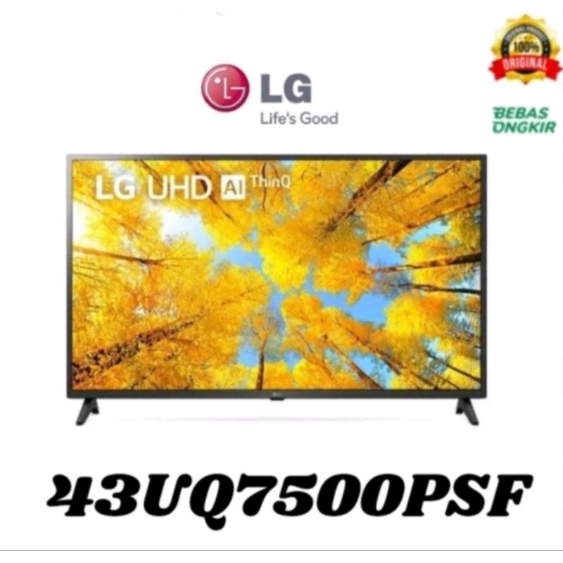LG 43UQ7500 LED 43 Inchi UHD 4K SMART TV WEB OS ThinQ AI 43UQ7500PSF