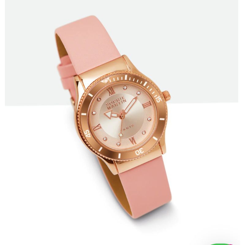 JAM TANGAN WANITA SOPHIE MARTIN PARIS JAM TANGAN STRAP KULIT ELCTA ANALOG JAM TANGAN MEWAH SHOPIE MA