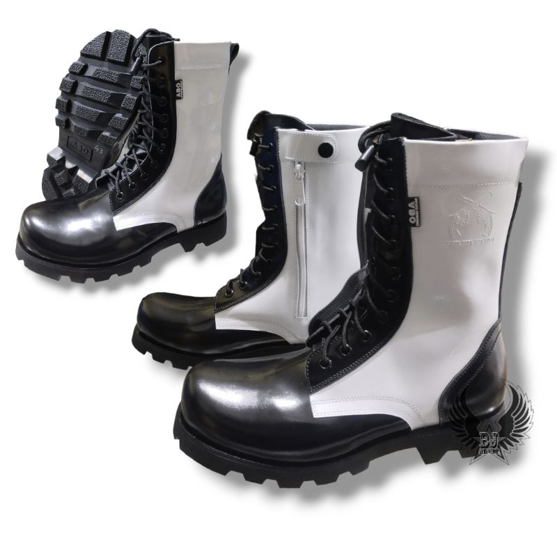 SEPATU PDL RADIAL LOGO PM POM POLISI MILITER MODEL TERBARU / SEPATU PDL PDLO PUTIH LOGO PM