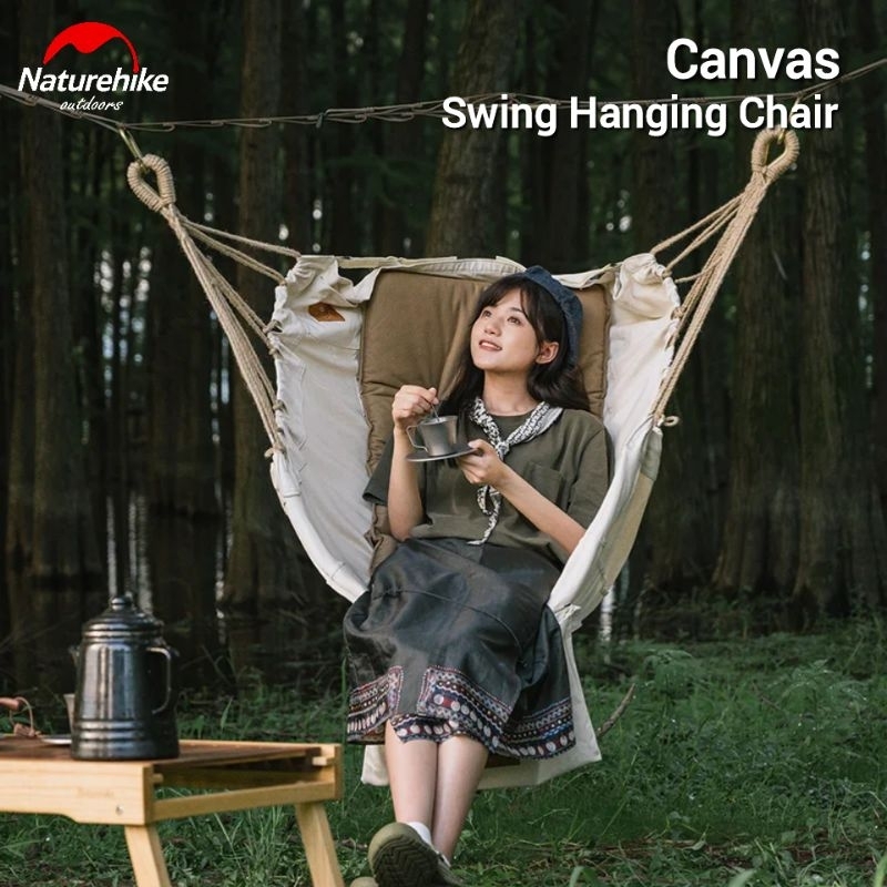 CANVAS SWING HANGING CHAIR NATUREHIKE NH22DC003 KURSI DUDUK SANTAI AYUN  TEMPAT TIDUR GANTUNG AYUNAN