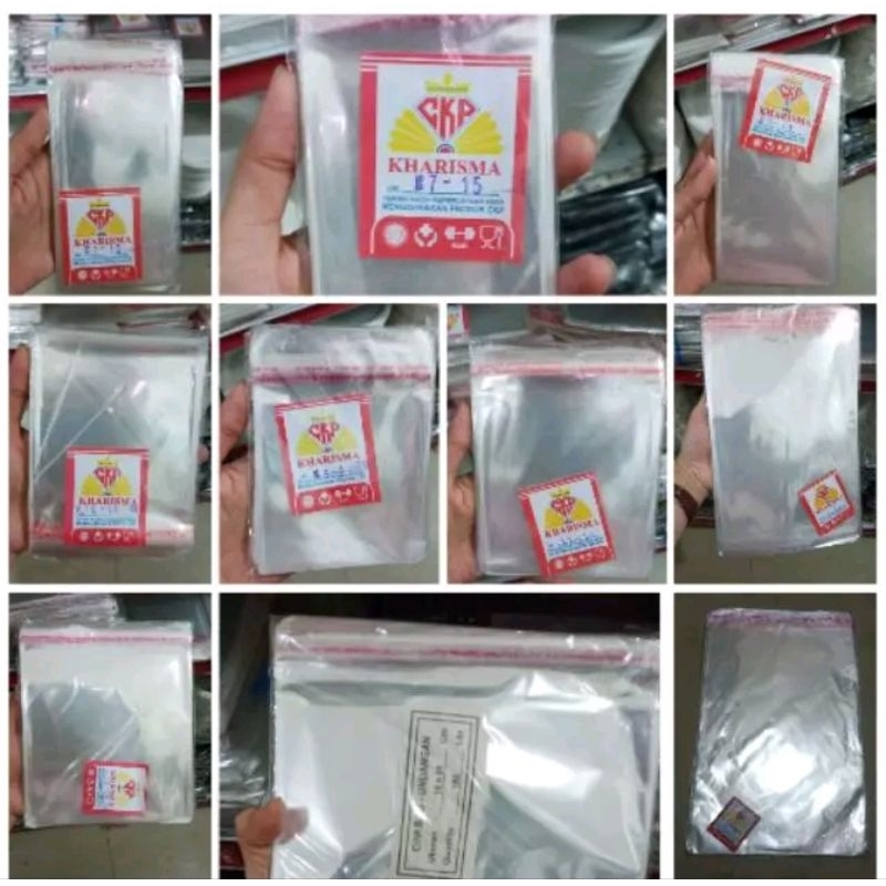 

Plastik OPP tipis / Plastik Bening Kaca Seal Lem untuk kue, baju, masker