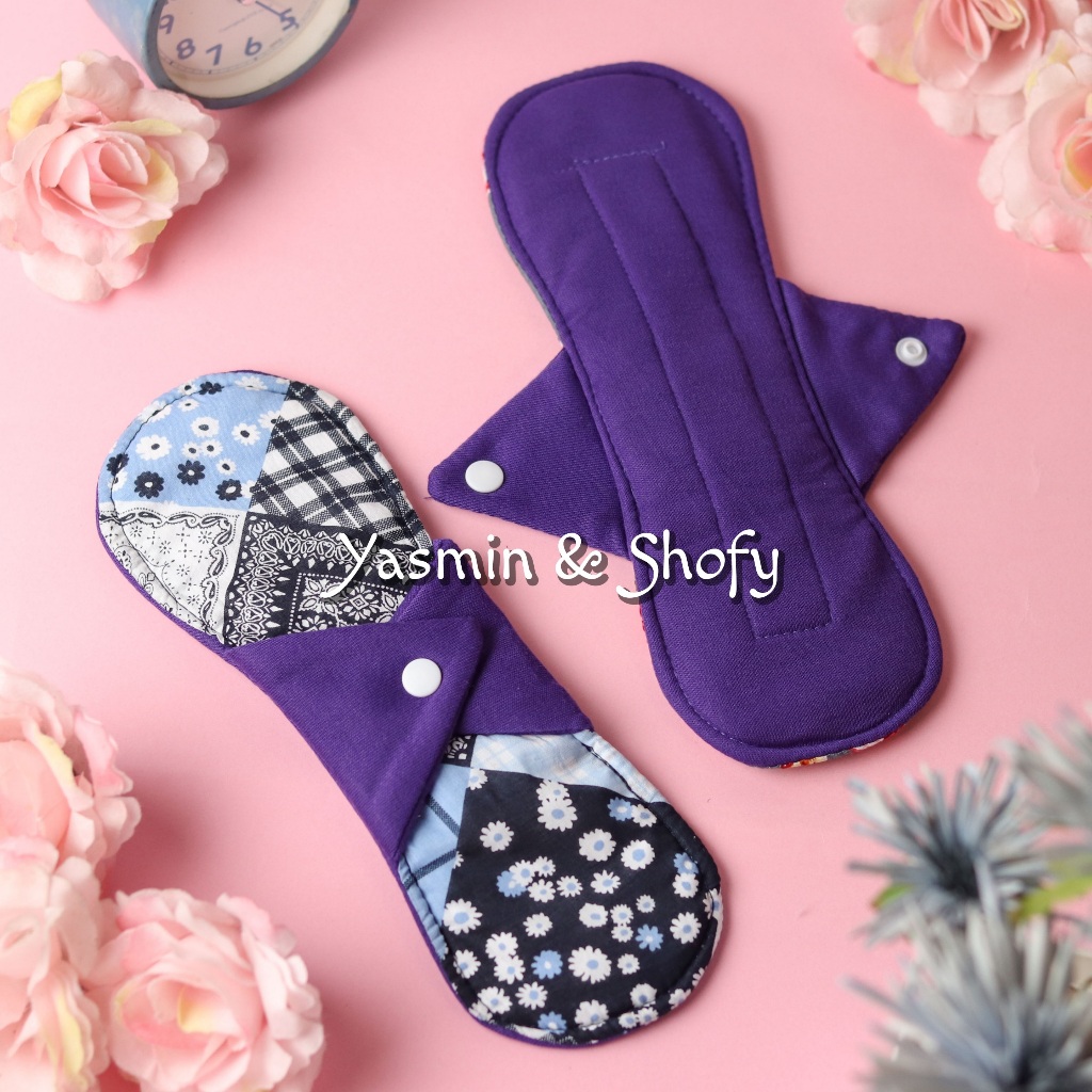 paket 6 pcs, Pembalut Kain Motif, Pembalut Kain Cuci ulang