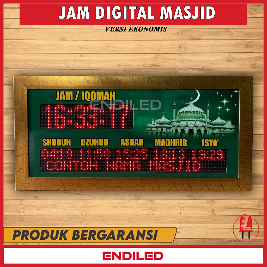 led jam sholat masjid otomatis