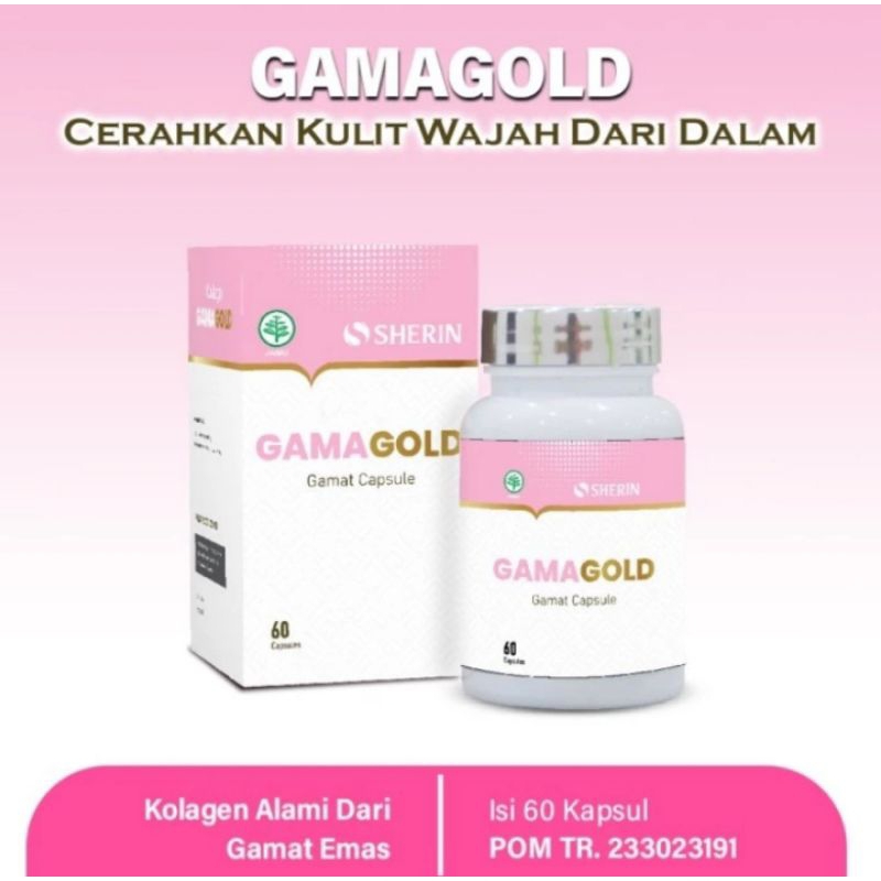 Viral Pemutih kulit Gama Gold isi 60 kapsul - Gamagold collagen