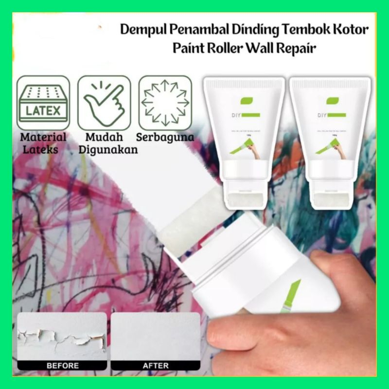CAT ROLLER REPAIR MINI DEMPUL PERBAIKAN DINDING TEMBOK CORETAN PASTA DEMPUL PENAMBAL DINDING PELAPIS