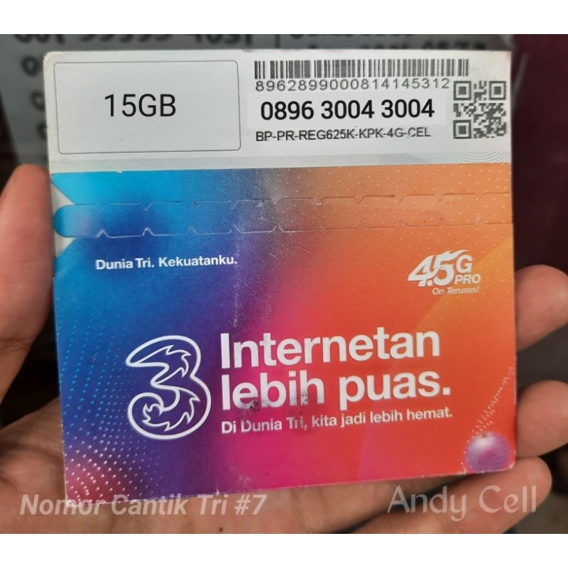 nomor cantik tri ribuan/nomor cantik tri 3004 3004/nomor cantik three murah