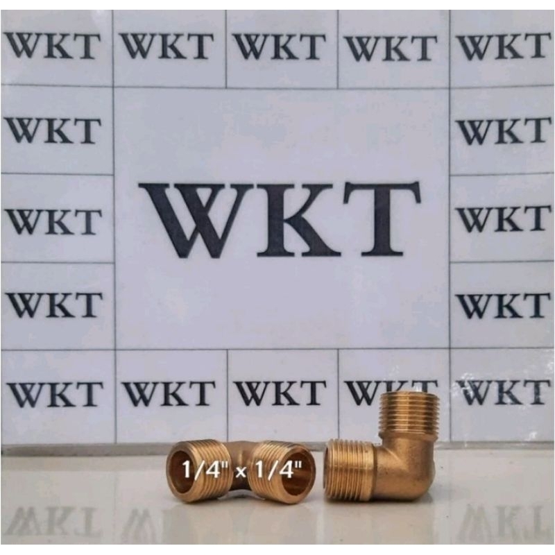 Elbow Male/L DRAT LUAR 1/4"×1/4" Kuningan/Brass
