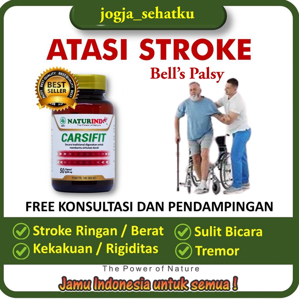 Obat Herbal Stroke Ringan Struk bell's palsy Carsifit Naturindo