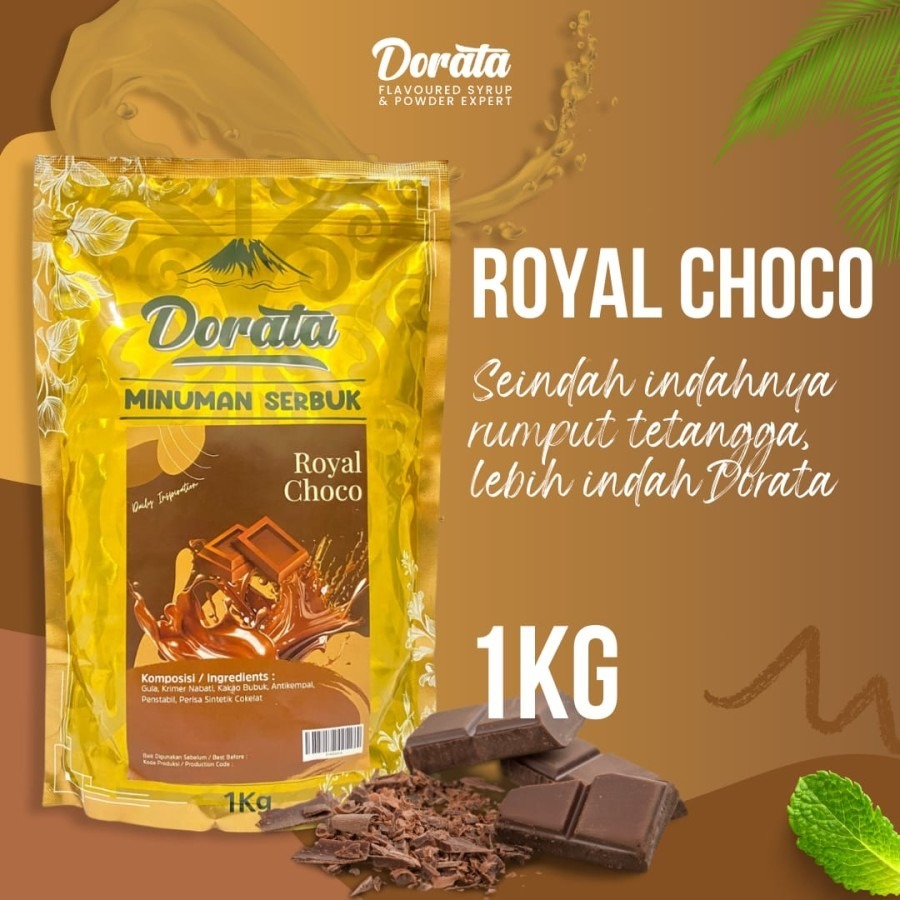 

DORATA ROYAL CHOCO 1KG, BUBUK MINUMAN SEGAR SIMPLE & PRAKTIS DIGUNAKAN