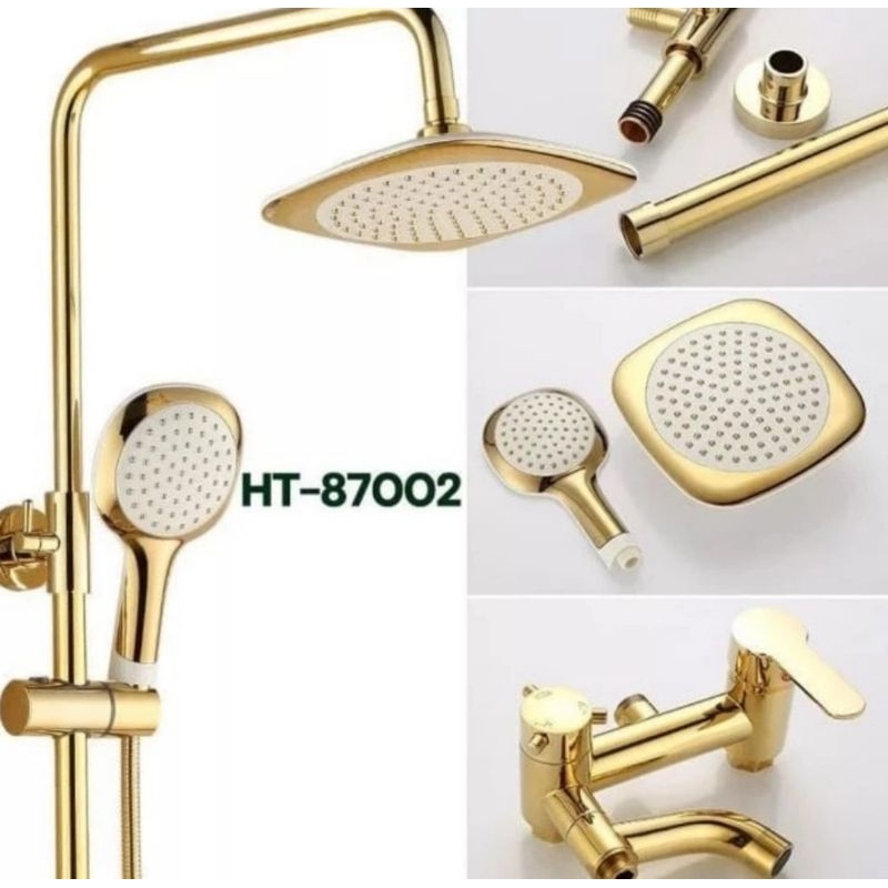 Shower tiang gold panas dingin / Shower kamar mandi kran panas dingin