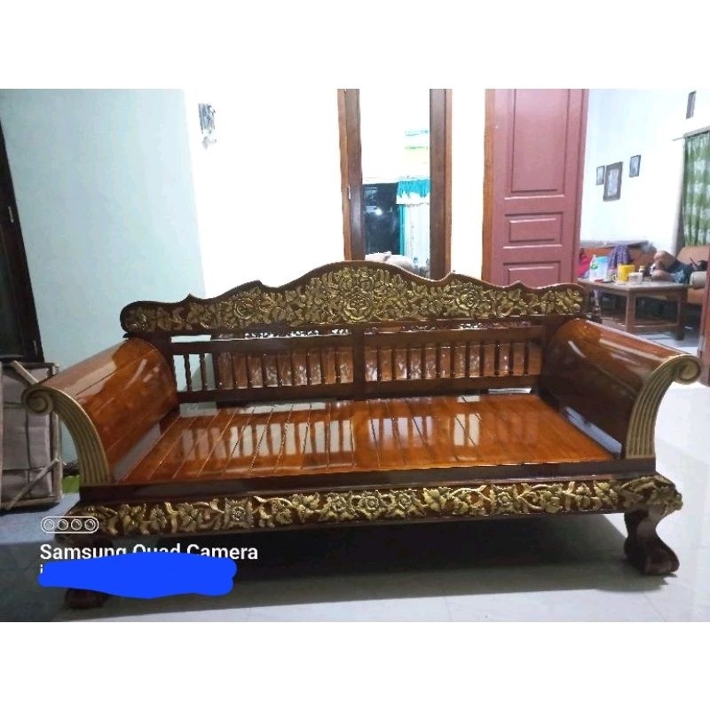 BALE KUKU MACAN KAYU JATI BALE SANTAI KURSI SANTAI