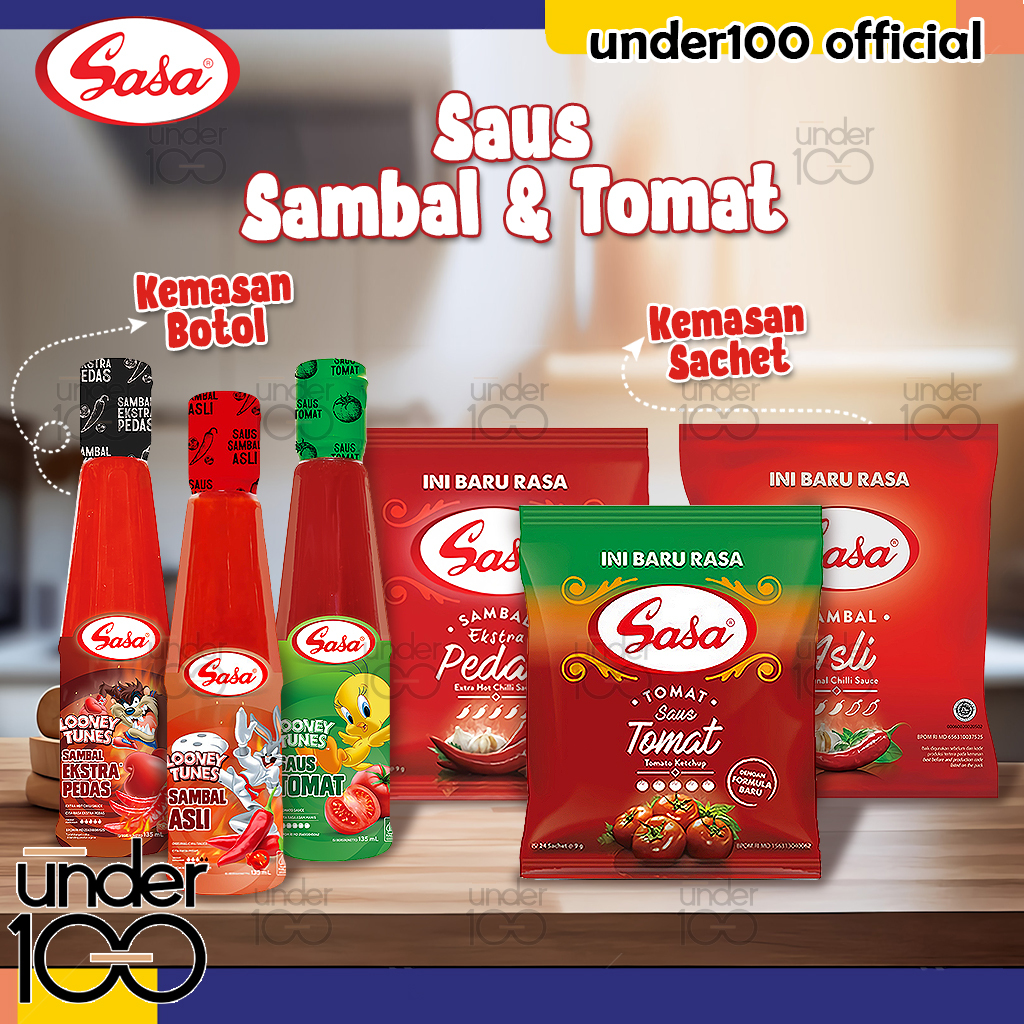 

❤ UNDER100 ❤ SASA Saos Sambal Asli | Sambal Ekstra Pedas | Saus Tomat Sachet | Botol | Chilli Sauce | Tomato Ketchup | BPOM