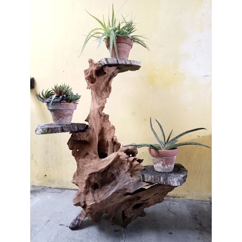 standing/dudukan pot/standing pot/dudukan kayu/dekorasi/rustic/dudukan tanaman/stand tanaman