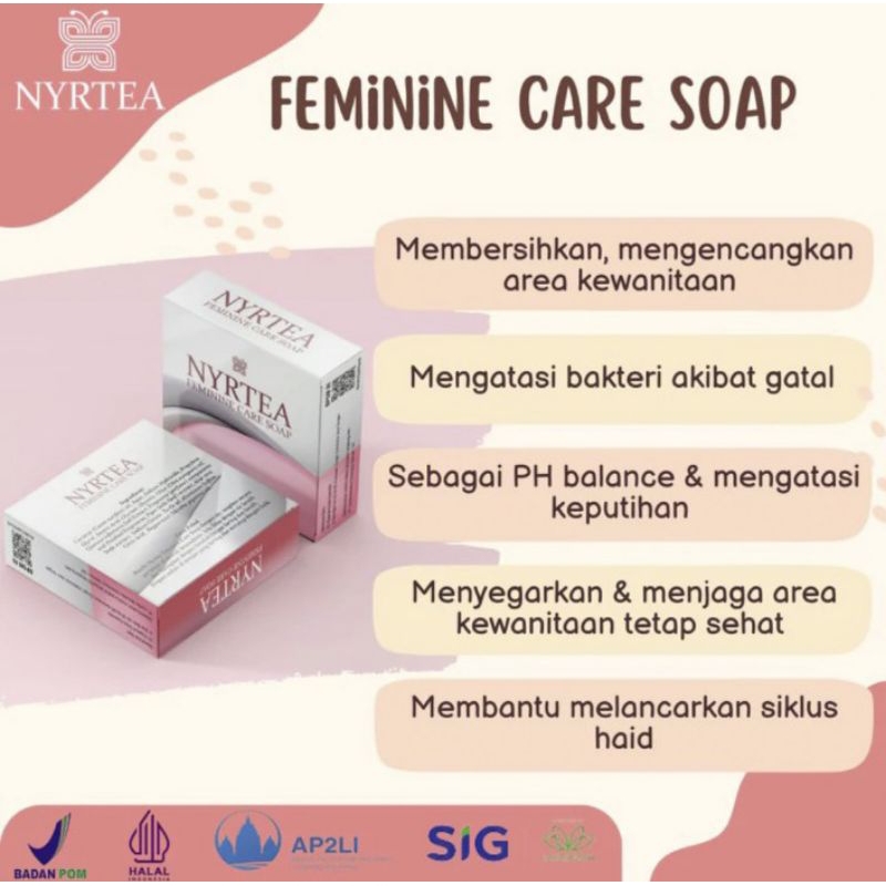 COD SABUN FEMININE CARE SOAP ORIGINAL SABUN KEWANITAAN NYRTEA (12 g)