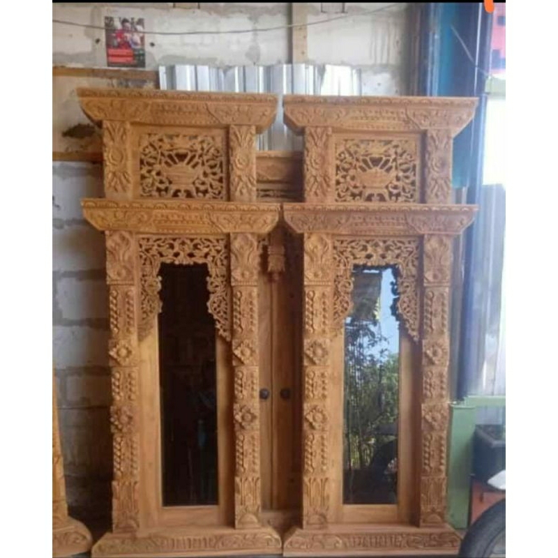 Jendela minimalis, jendela ukir kayu jati