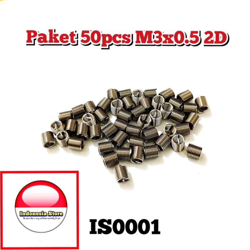Paket 50pcs recoil m3x0.5 2D bukan recoil m6x1