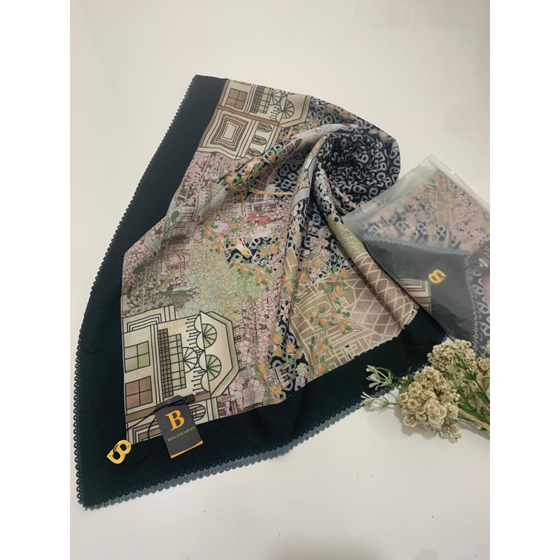 TERBARU jilbab BUTTONSCARVES KW PREMIUM Semi Ori lacer cut titik tiga