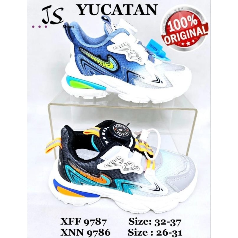 YUCATAN XNN 9786 XFF 9787 - SEPATU SNEAKERS KRETEK PUTAR ANAK MERK YUCATAN ORIGINAL