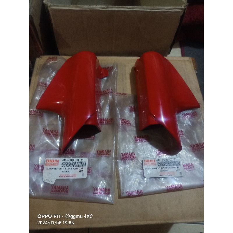 cover shock tutup shock 4US yamaha F1ZR fizr sporty caltex merah VRC original yamaha kode 4US