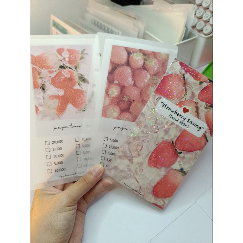 

[Matte] 500K saving strawberry fruit Amplop menabung size A6