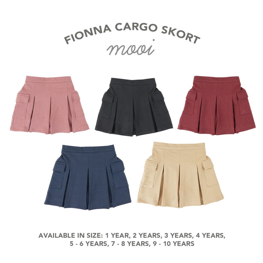 Mooi Rok Anak Perempuan Fionna Cargo Skort Pants | rok celana anak perempuan motif polos | rok olahr