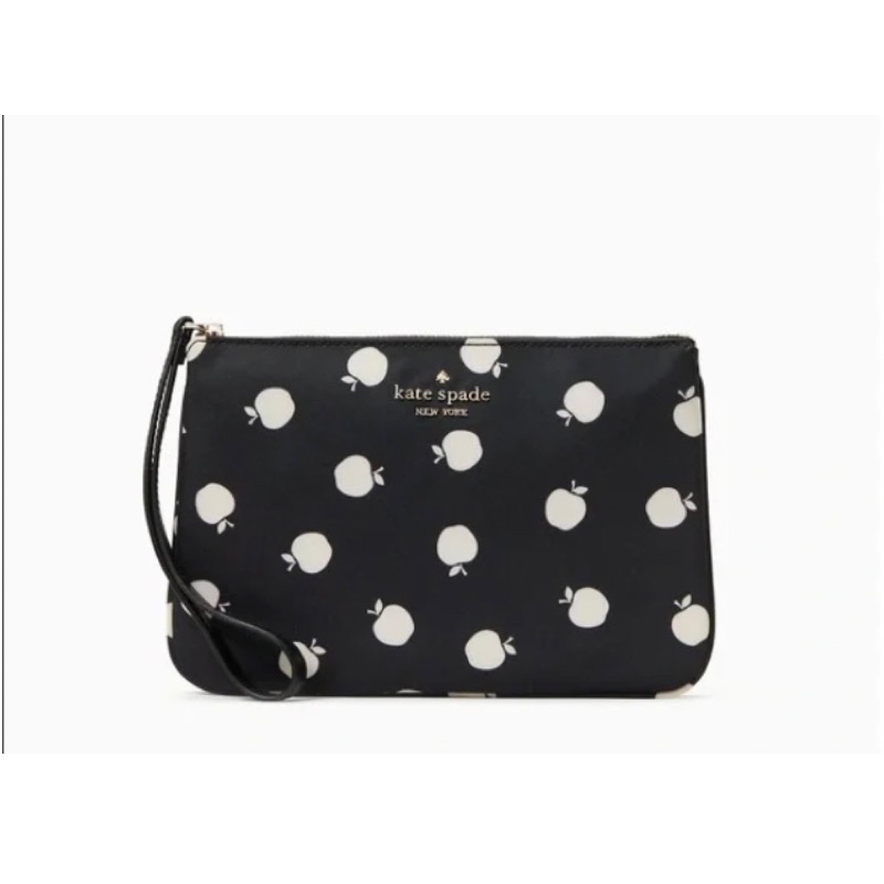 Kate Spade Chelsea Apple Printed Medium Wristlet Pouch AUTHENTIC