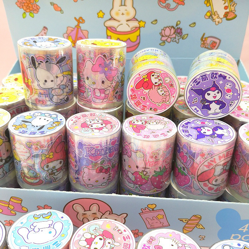 

stiker roll sanrio kuromi melody 1 meter / stiker momo