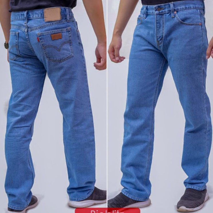 Baru Trxx4X8j celana jeans panjang pria Celana jeans standart jeans regular pria basic celana panjan
