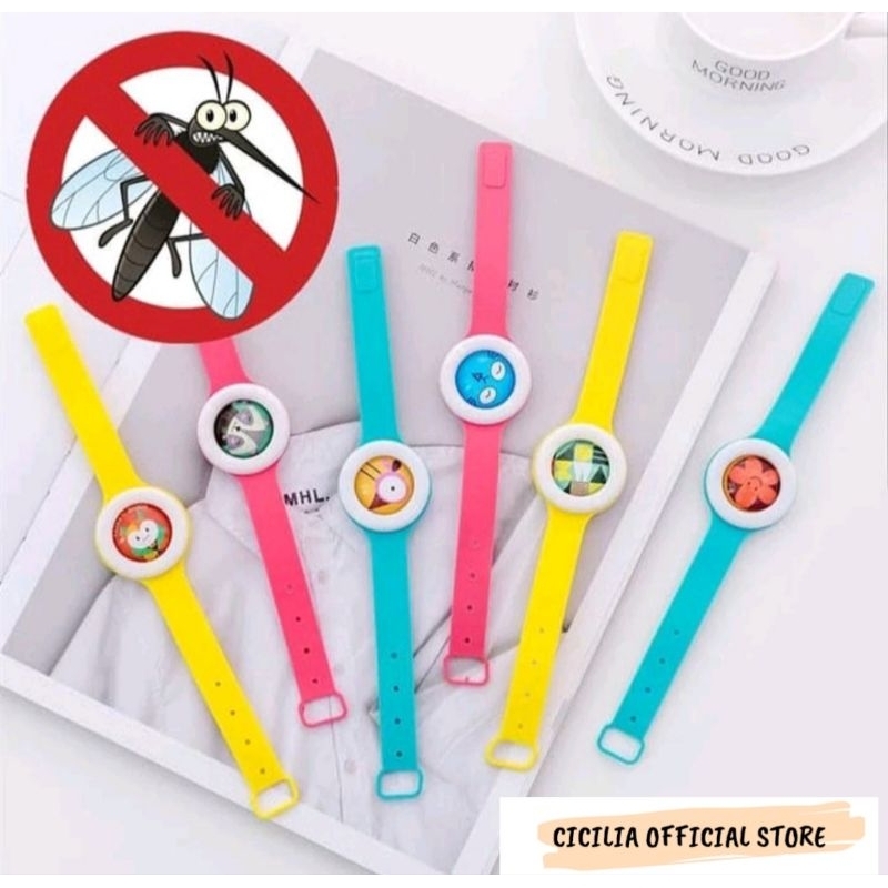CO | Gelang Anti Nyamuk Bayi / Anak Motif Gambar Lucu Kartun - Jam Anti Nyamuk