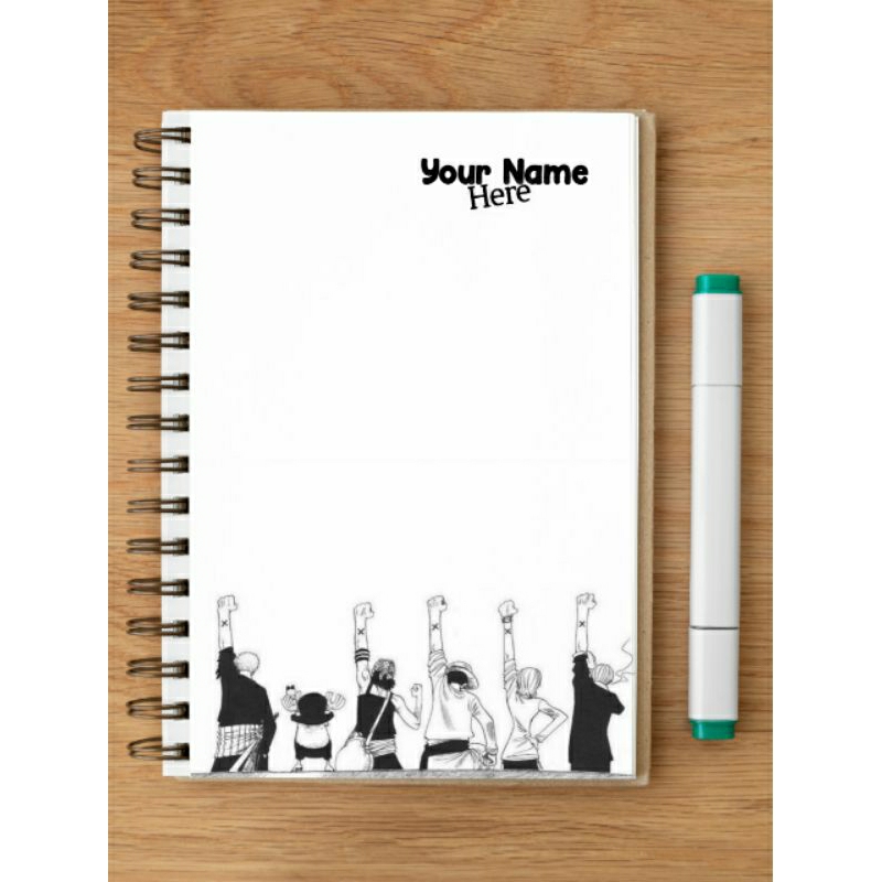 

Pocket NoteBook A6 Spiral Onepiece Custom Nama 100 halaman
