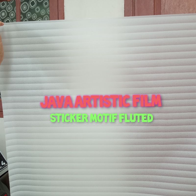 sticker kaca jendela motif fluted/sticker sandblast motif garis garis