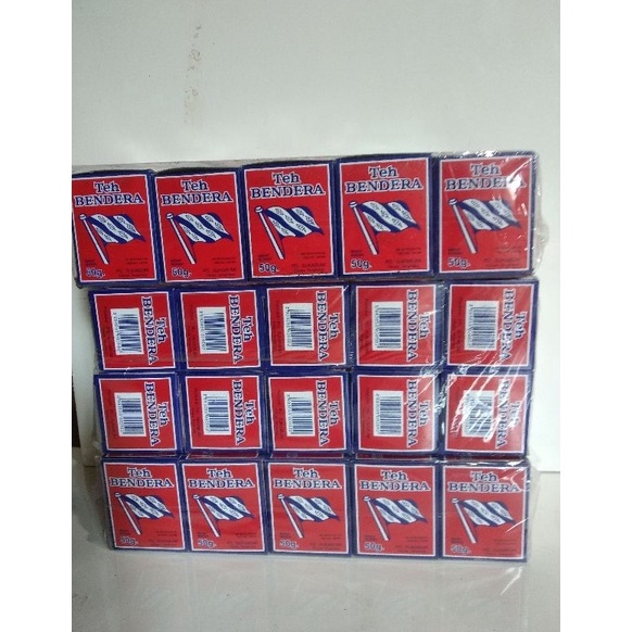 

Kekinian Teh Bendera Bubuk (Ready Stock) exp 2025 1 Pak isi 10 pcs x 50 gram / Teh Bubuk Bendera Merah FGF