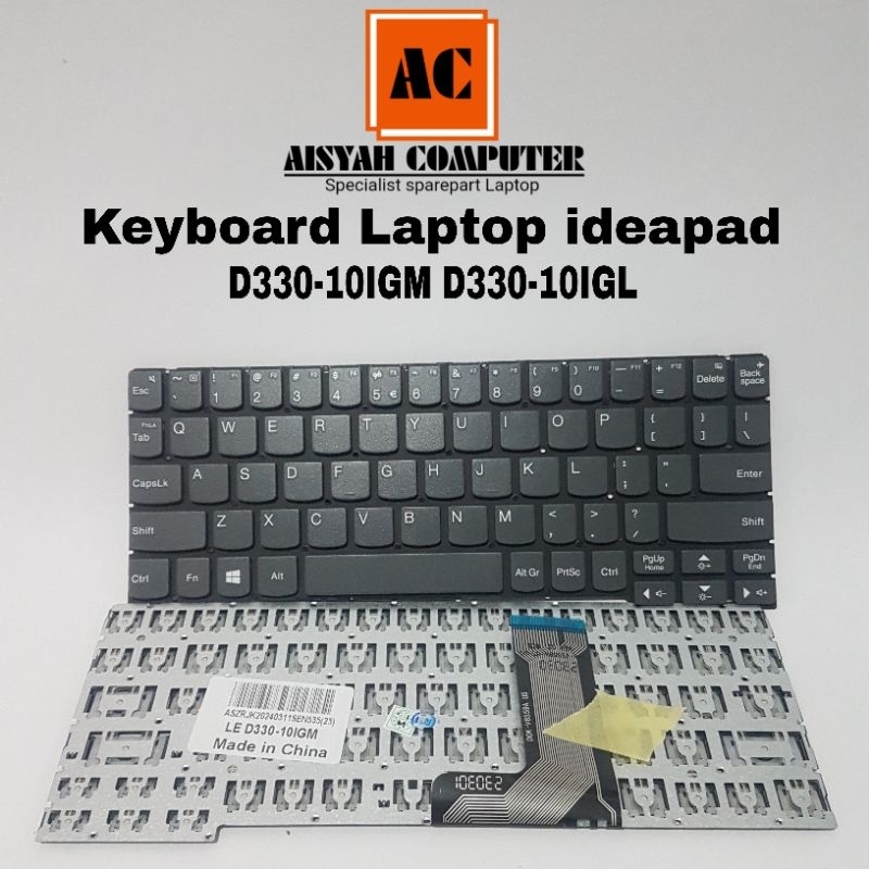 Keyboard Laptop ideapad D330-10IGM D330-10IGL - Grey