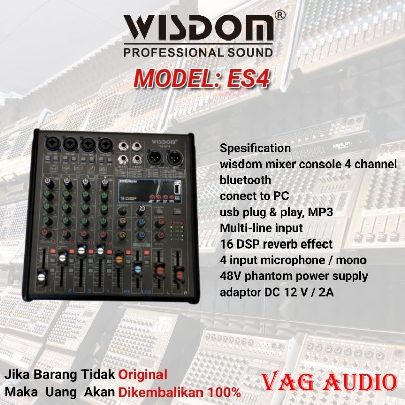 MIXER WISDOM ES4, MIXER 4 CHANNEL