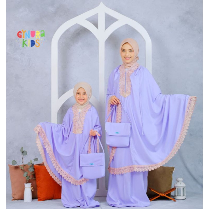 MUKENA RAYYA GYNURA KIDS ANAK DAN DEWASA