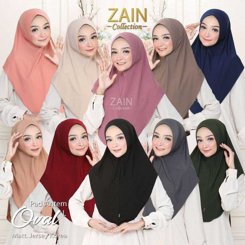 00219 ZAIN COLLECTION BERGO OVAL L HIJAB KHIMAR JILBAB HIJAB INSTAN ORI BY ZAIN COLLECTION