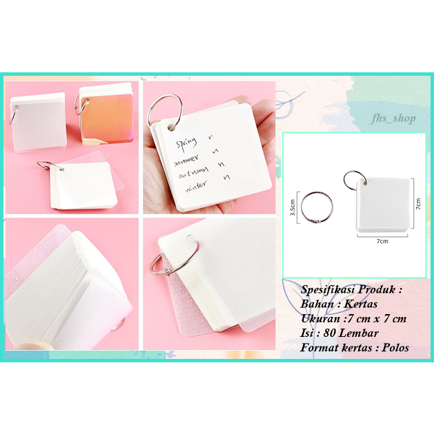 

Gantungan Memo Transparant Notebook Mini Memo Ring Aesthetic Notebook Transparant Ring Memo