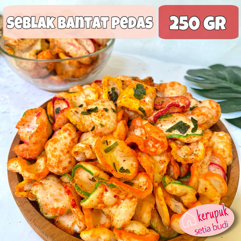 

KERUPUK SEBLAK BANTAT PEDAS DAUN JERUK 250 GRAM