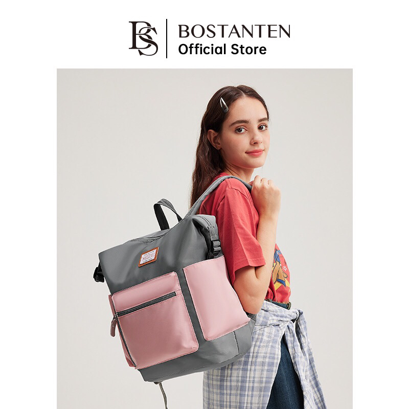 Bostanten Ransel Pria Ransel Wanita Tas Couple Tas Kanvas Unisex Tas Pelajar