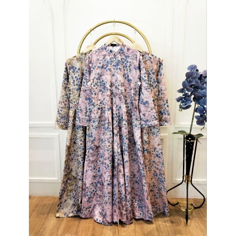 Floral dress Korina serian limited, dress korina limited edition