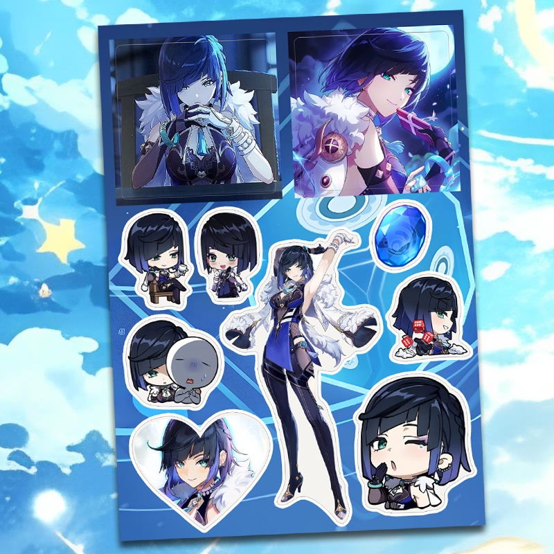 

YELAN Hydro Bow Liyue Sticker Waterproof Genshin Impact Stickers Characters